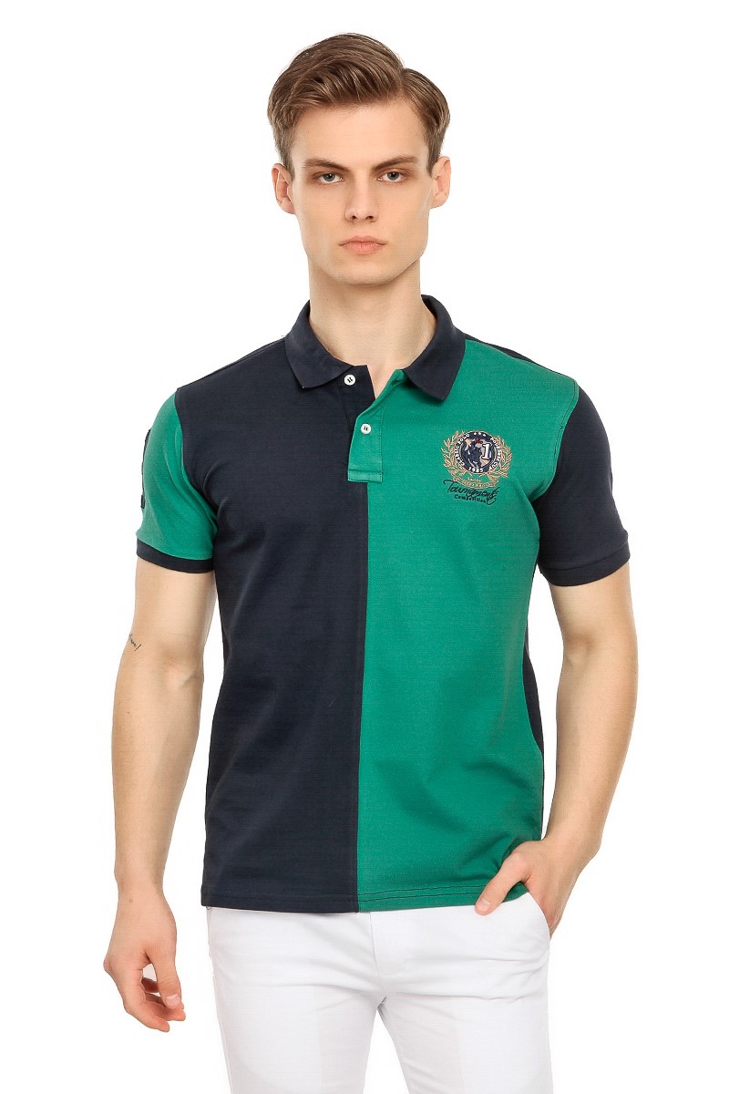GPC POLO Pánské triko - modrá / zelená 21156892